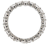 Diamonique 100-Facet Eternity Band Ring, Sterling Silver Size 8